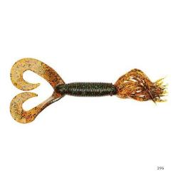 Leurre Souple Gary Yamamoto Double Tail Hula Grub 12,5cm 296 - Rootbeer Black Green Flake