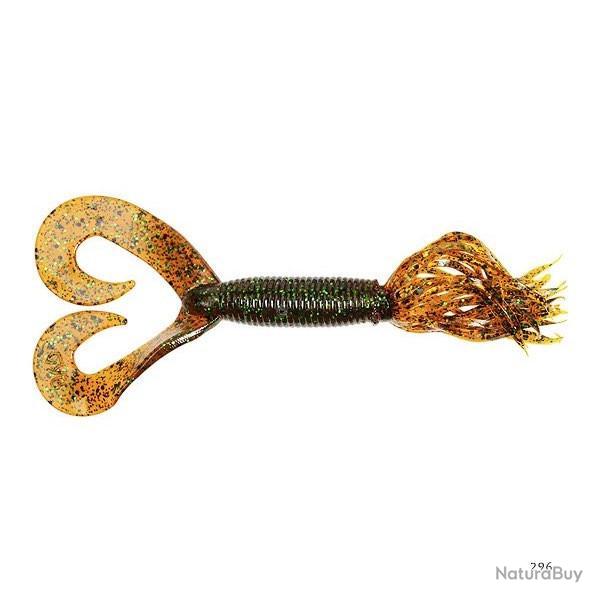 Leurre Souple Gary Yamamoto Double Tail Hula Grub 12,5cm 296 - Rootbeer Black Green Flake