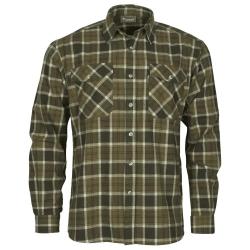 Chemise à Carreaux Härjedalen Olive Kaki Pinewood