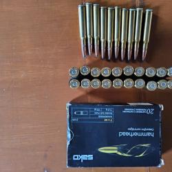 Lot de 30 cartouches SAKO 7/64 HAMMERHEAD 11gr 170grains