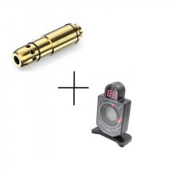Cible électronique et 6 Cartouches laser de manipulation et de tir d'entrainement pour 38 SPL