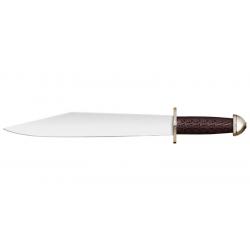 Couteau Chieftan Sax - Lame 340 mm - Manche Bois de Sal Malais - Fourreau Cuir/Laiton