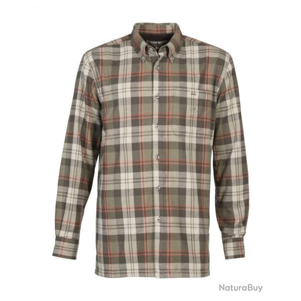 Chemise de chasse double polaire Percussion Inverness - Kaki / Orange - 3XL
