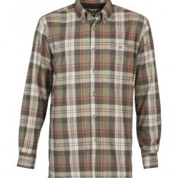Chemise de chasse doublée polaire Percussion Inverness - Kaki / Orange - L