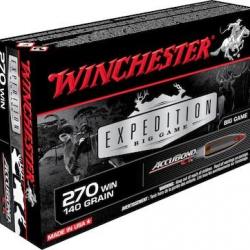 CARTOUCHES WINCHESTER expedition accubond ct calibre 270WIN 140grs x20