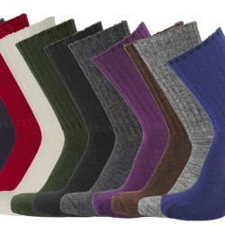Chaussettes pure laine mérinos pour la famille enfant femme homme noir  35/39