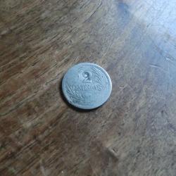 monnaie 2 centesimos 1909 r&eacute;publica d 'uruguay