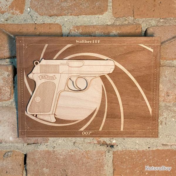 Plaque dcorative intractive : Walther PPK