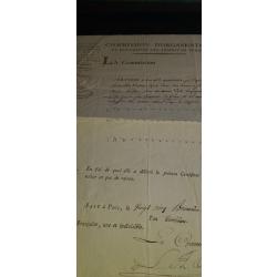 ATTESTATION POUR UN SOUS LIEUT  BAT DE PARIS