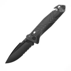 Couteau CAC Serration PA6 Fabriqué en France - TB Outdoor Noir