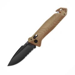 Couteau CAC Serration PA6 Fabriqué en France - TB Outdoor Coyote