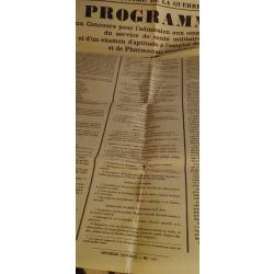 PLACARD ELEVE SANTE MILITAIRE 1883  N 1