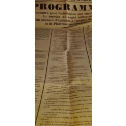 PLACARD ELEVE SANTE MILITAIRE 1883  N 2