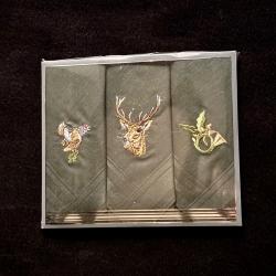 LOT DE 3 SERVIETTES THEME DE LA CHASSE