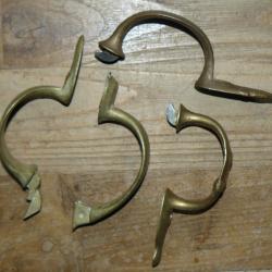 4 pontets de pistolet en laiton
