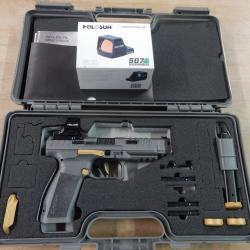 PISTOLET CANIK TP9 SFX RIVAL  GREY CAL 9X19 + HOLOSUN 507 COMP OCCASION PARFAIT ETAT