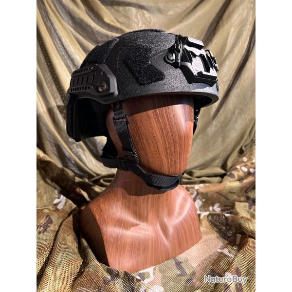 Casque Balistique Hight Cut Aramide -Full black