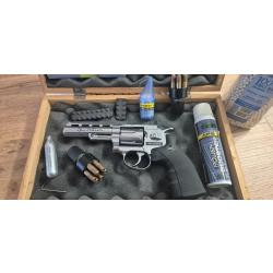 Pistolet Revolver Dan Wesson 4 Co2 Full Metal - Silver