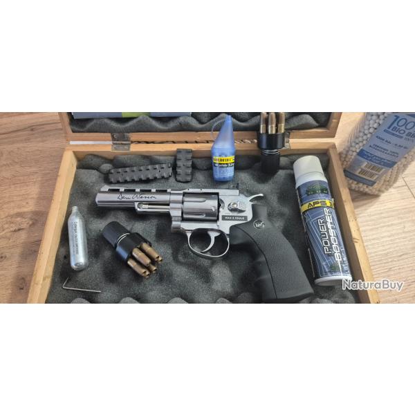 Pistolet Revolver Dan Wesson 4 Co2 Full Metal - Silver