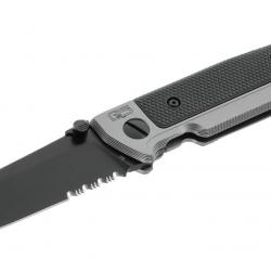 Couteau Walther Q5 SF-SATIN lame spearpoint en acier D2 revêtement noir 90mm