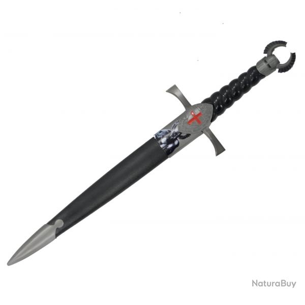 Dague d'ornement Decore heaume  corne et croix   de 40 cm