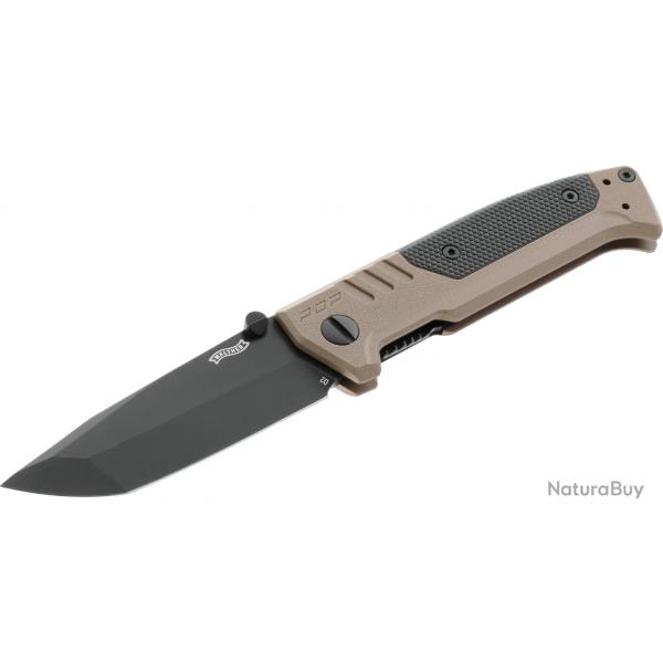 Couteau Walther PDP TANTO-FDE lame  en acier D2 92mm