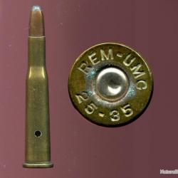 .25-35 WCF Winchester - marquage : REM-UMC 25-35 - balle cuivre pointe plomb plate