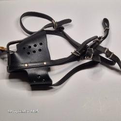 Muselière de type police en cuir de qualité fabriqué en France taille 10