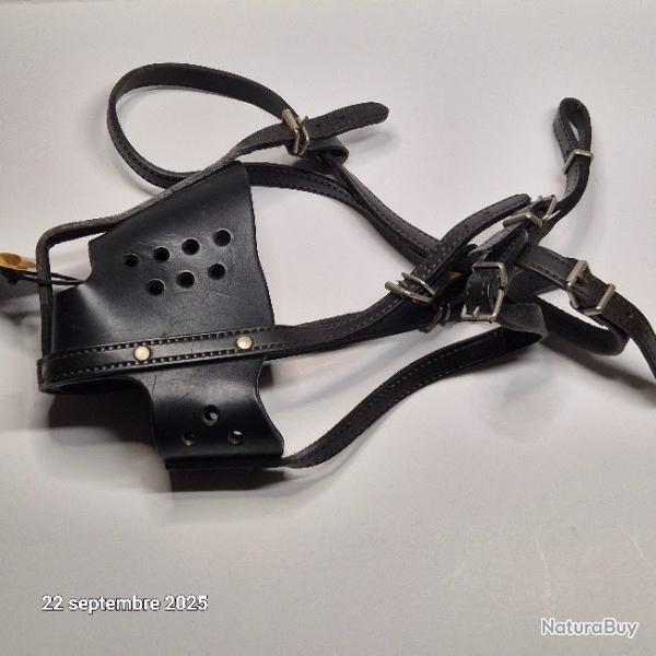 Muselire de type police en cuir de qualit fabriqu en France taille 10