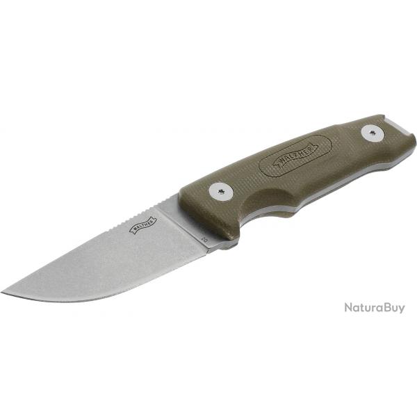 Couteau Walther GNK3 DROPPOINT lame acier D2 84mm +tui