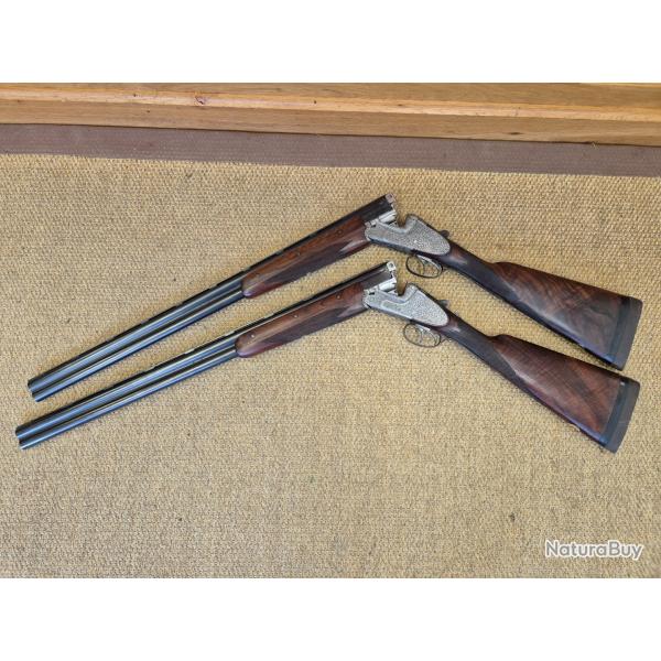 PAIRE DE FUSIL MERKEL SUPERPOSE NITRO 303E CAL 12/70