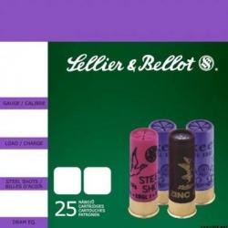 CARTOUCHES SELLIER & BELLOT sb steel shot 12/70 n°4 bourre jupe 32g x25
