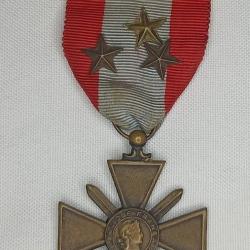 Médaille croix de guerre TOE citations 39/45 WW2