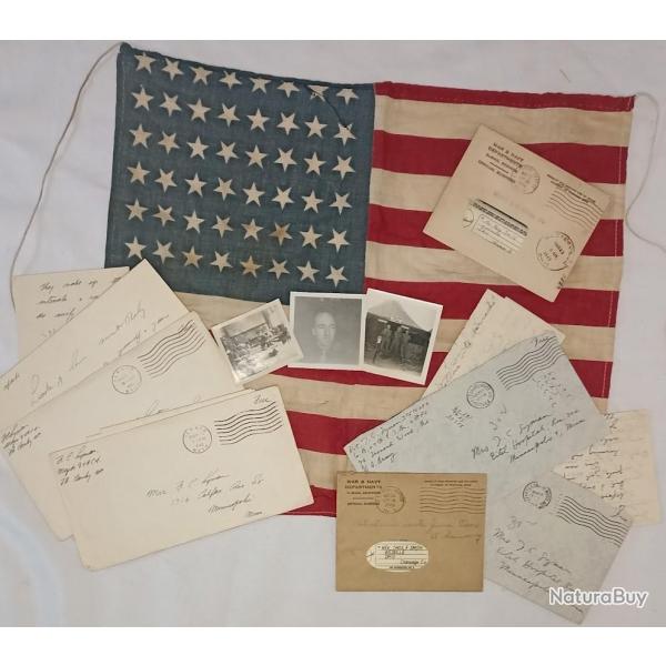 Correspondance Gi's soldat US Army 1943/45 WW2