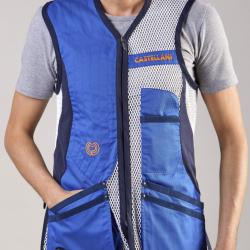 Castellani gilet ball -trap Sport rio bleu/blanc