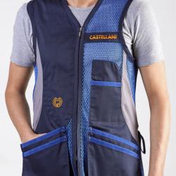 Castellani gilet ball -trap Sport rio bleu/marine/gris