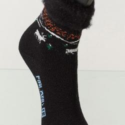 Chaussettes femme et homme chaudes laine polaire cocoon thermotherapie et pieds sensibles noir  34/3