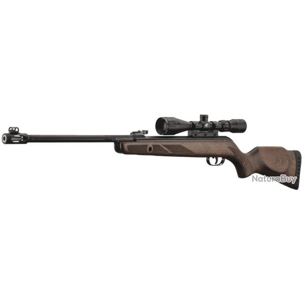 PACK CARA.  AIR COMPRIM GAMO HUNTER 440 AS CAL. 4,50 MM BOIS 19,9J