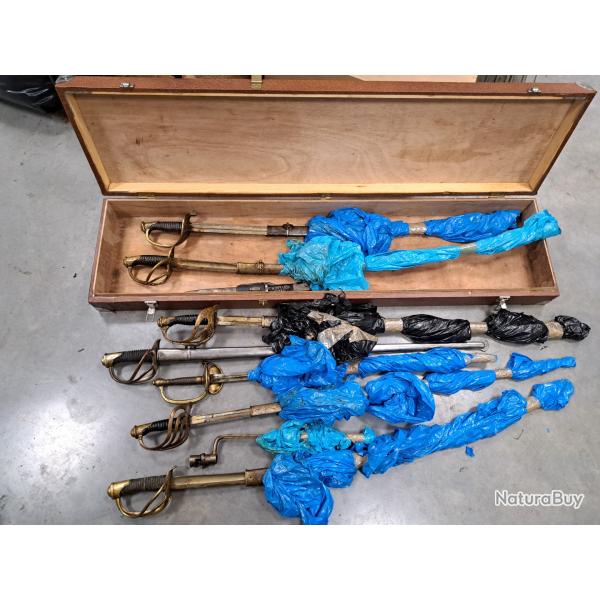 Lot de sabres et baonnette  enchre 1sans reserve