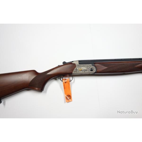 FUSIL SUPERPOSE HUGLU EAGLE BECASSIER BASCULE GRAVE DORE BECASSE CANON DE 61CM RAYE CHOKE INTER