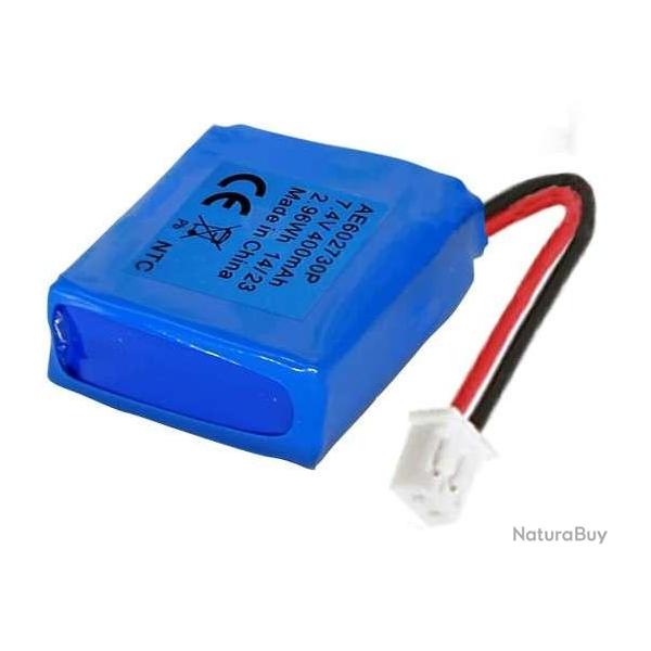 Batterie Dogtra pour collier ARC 1200S et 1202S Li-Po 7.4V 400mAh (2PIN & 3PIN)