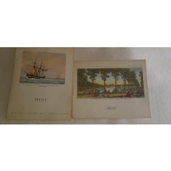 LOT DE 2 MENUS COMPAGNIE TRANSATLANTIQUE