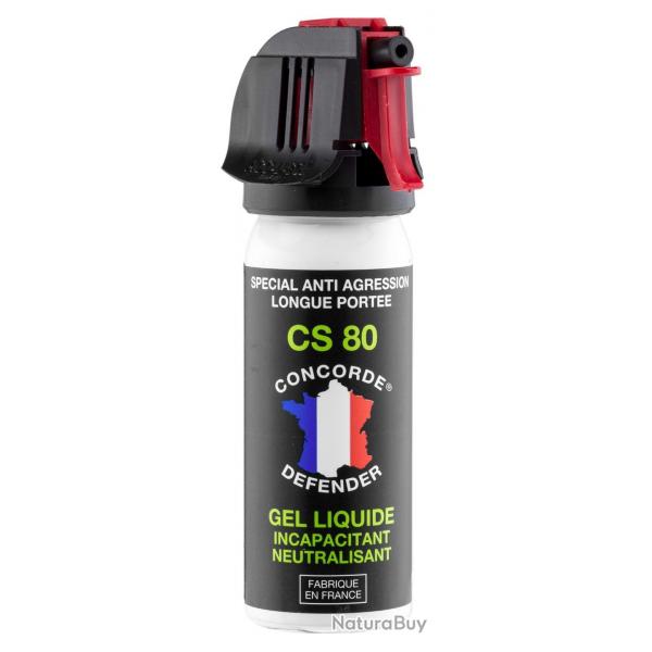 Bombe de dfense CONCORDE DEFENDER gel CS80 50ml par 1