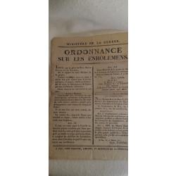 PLACARD ENROLEMENT DES TROUPES 1815