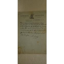 CERTIFICAT DE SECOURS LYON REVOLUTION