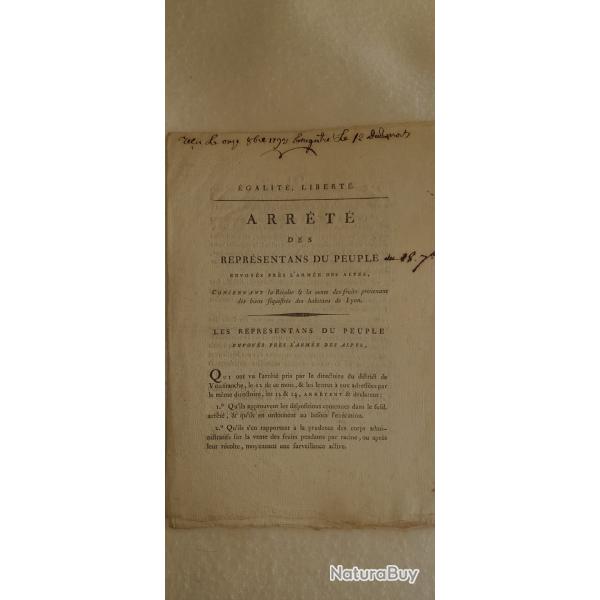 REPRESENTANT DE PEUPLE 1793