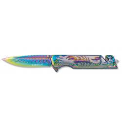 Couteau de poche arc en ciel Scorpion
