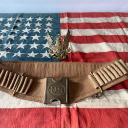 RARE  CARTOUCHIÉRE  RÈGLEMENTAIRE  MILLS  US  CAVALRY  GUERRES INDIENNES MODÈLE  1881  19 ÈME