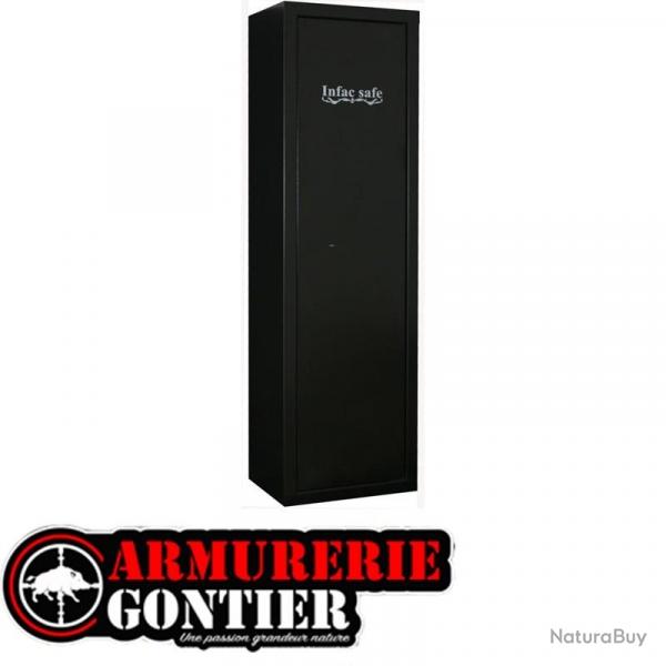 Armoire Forte INFAC Gamme SENTINEL 8 + 2 armes avec lunette + coffre interieur