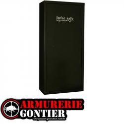 Armoire Forte INFAC Gamme SENTINEL 11 + 3 armes avec lunette + coffre interieur + étagère